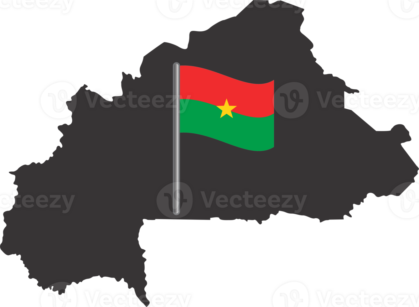 Burkina Faso flag pin map location png