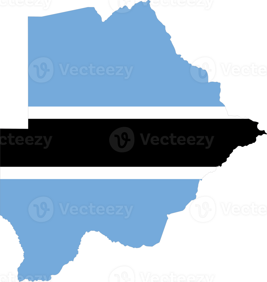 Botswana flag pin map location png