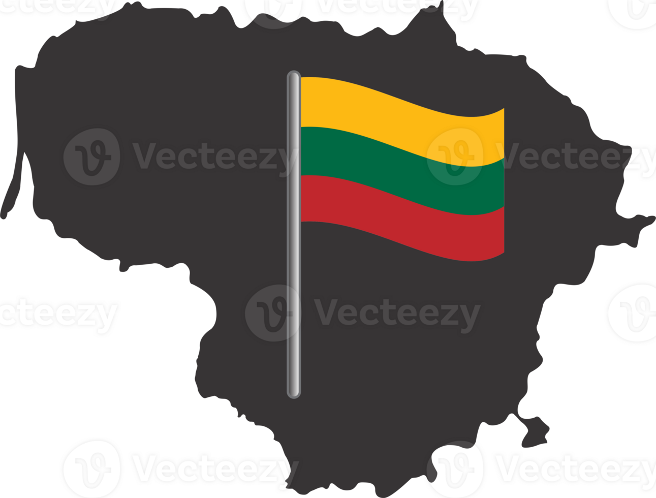 Lithuania flag pin map location png
