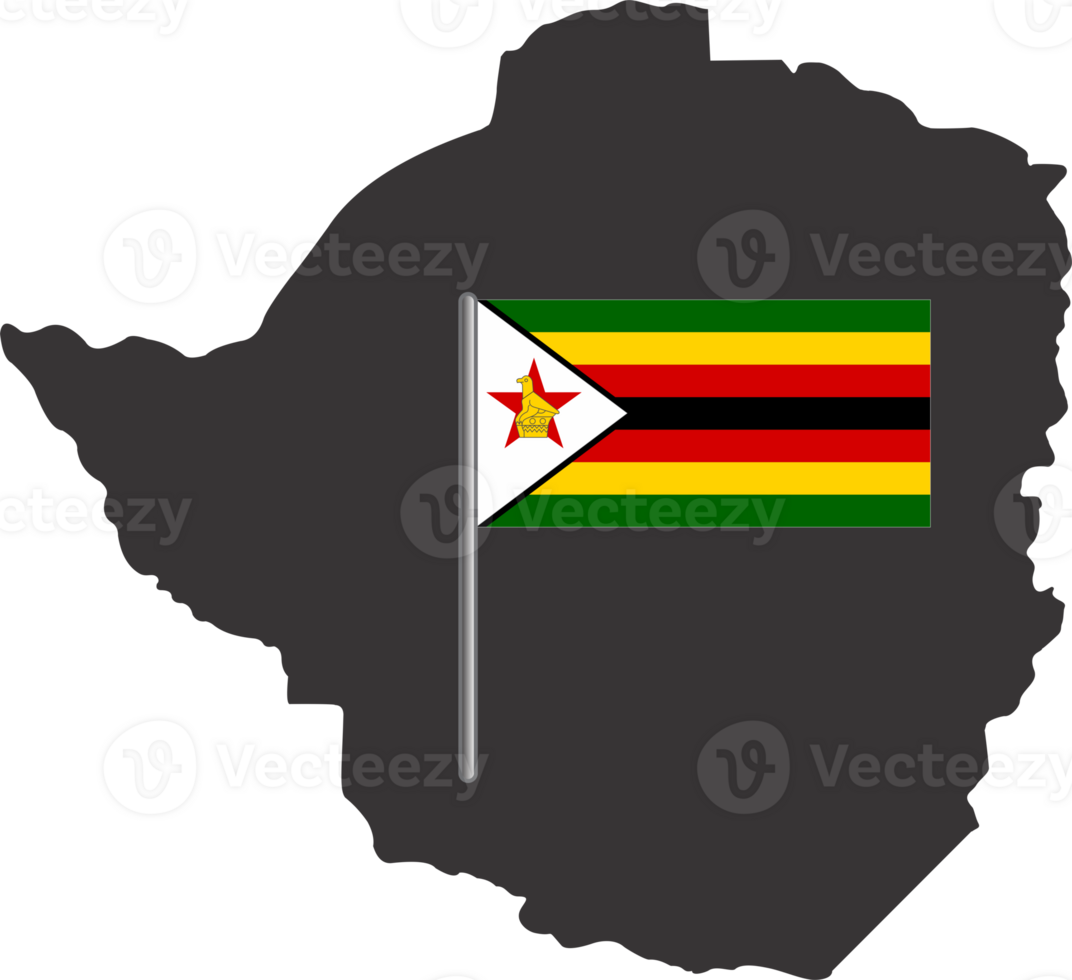 Zimbabwe flag pin map location png