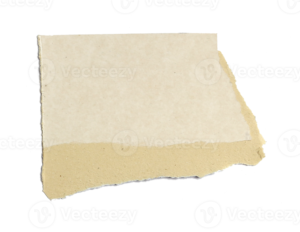 a sheet of paper torn to pieces on transparent background png file