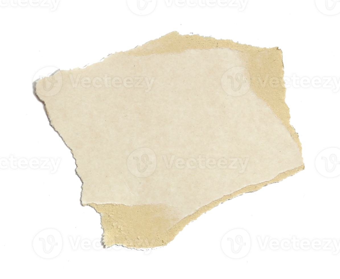 a sheet of paper torn to pieces on transparent background png file