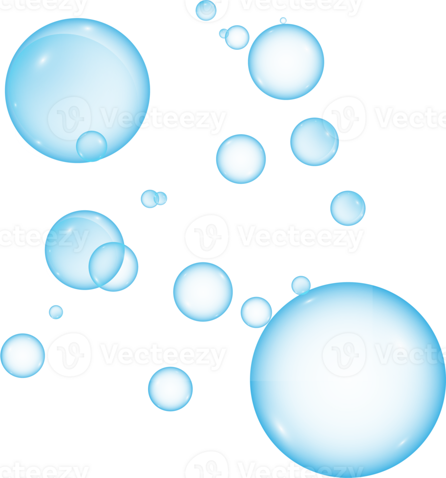 Realistic soap bubbles. Png Bubbles are located on a transparent background. Flying soap bubbles. PNG.