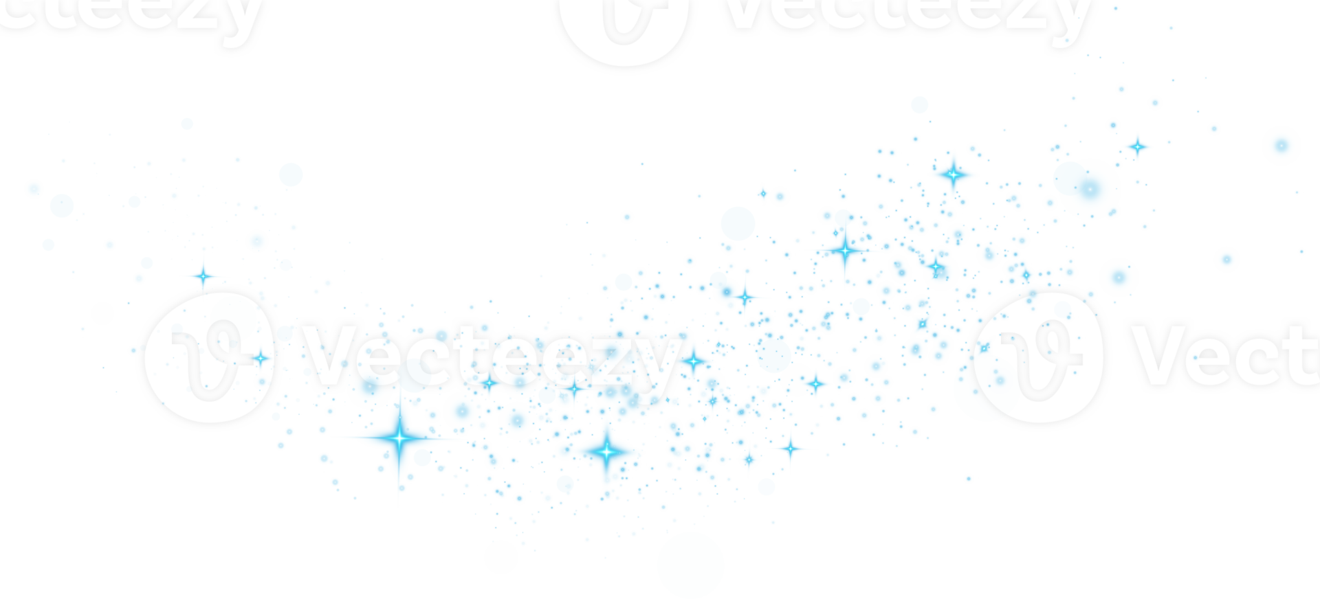 Abstract blue glitter wave illustration. Blue stardust sparkle particles isolated on transparent background. Magic concept. PNG. png