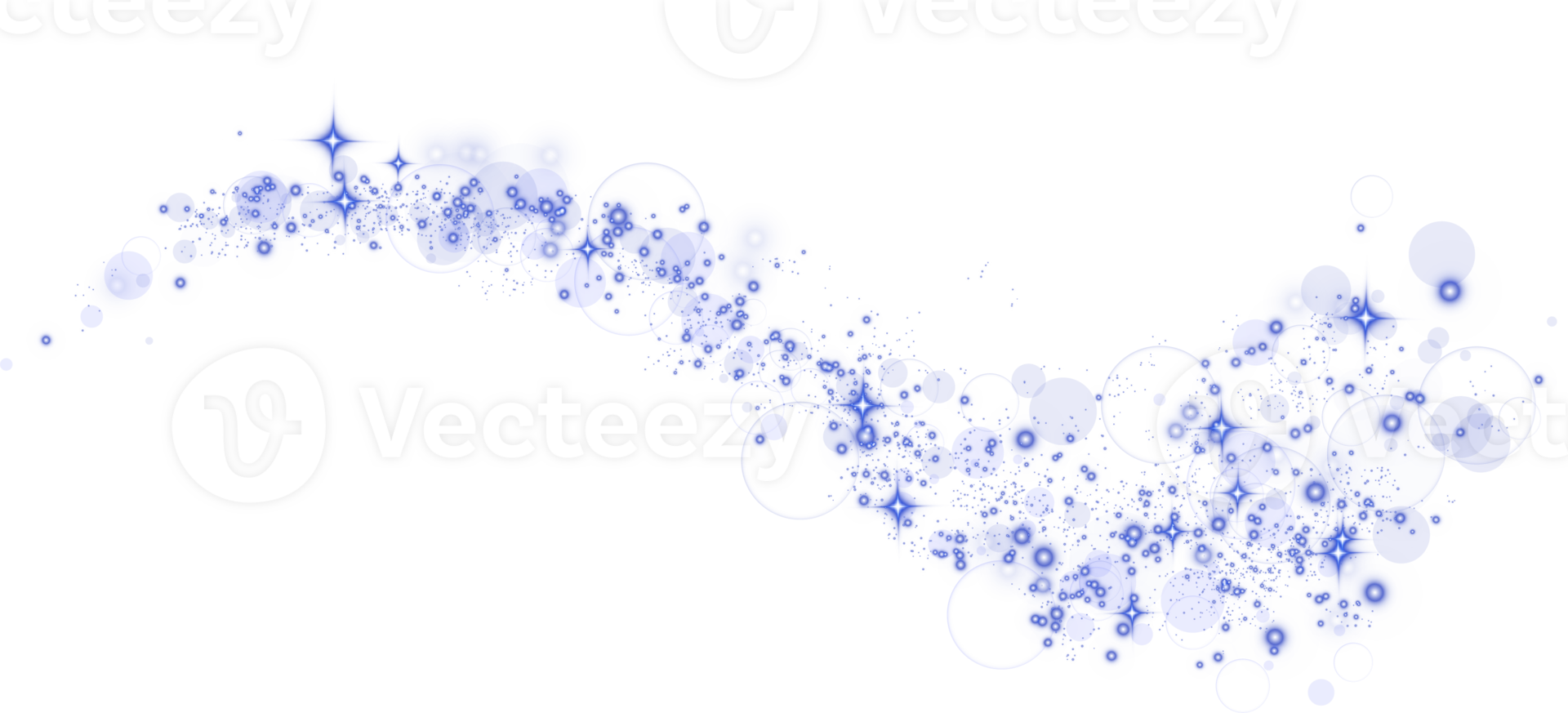 Blue glitter sparkle on a transparent background Vector Image