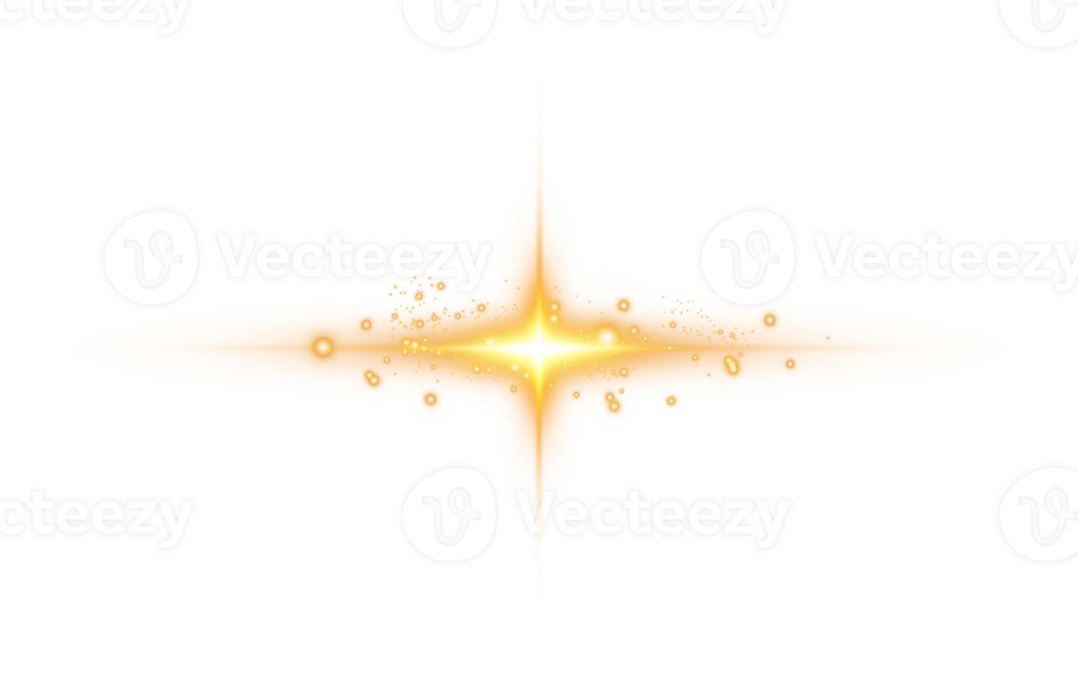 Golden glowing light effects isolated on transparent background. Solar flare with beams and spotlight. Glow effect. Starburst with sparkles. PNG. png