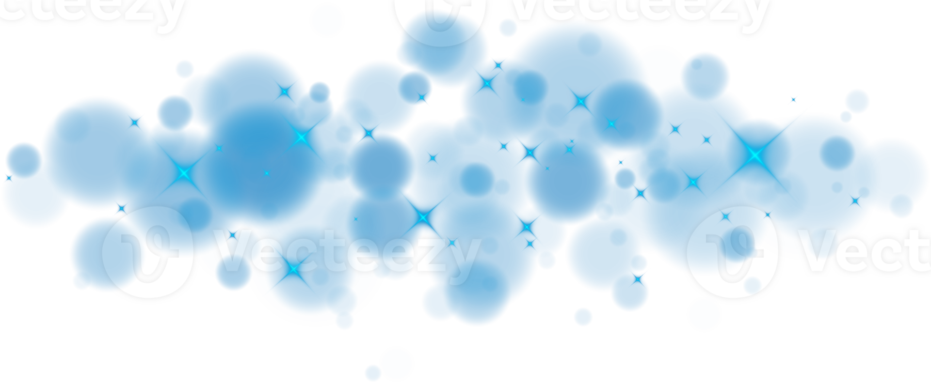 Golden shining bokeh lights with glowing particles  on transparent background. PNG