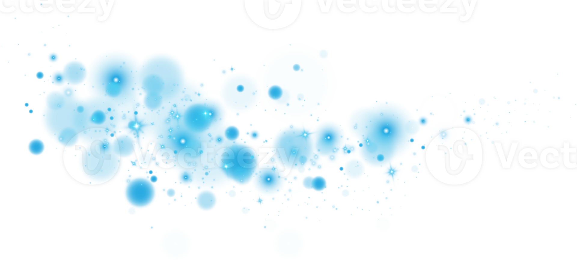 Golden shining bokeh lights with glowing particles  on transparent background. PNG