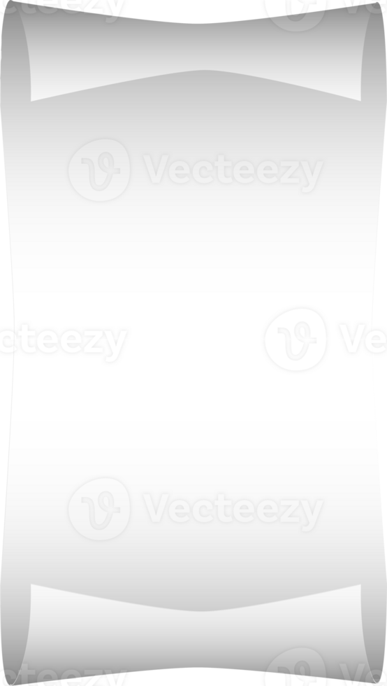 Realistic paper sheet with folded corner. Paper sheet A4 with shadows on transparent background. PNG. png