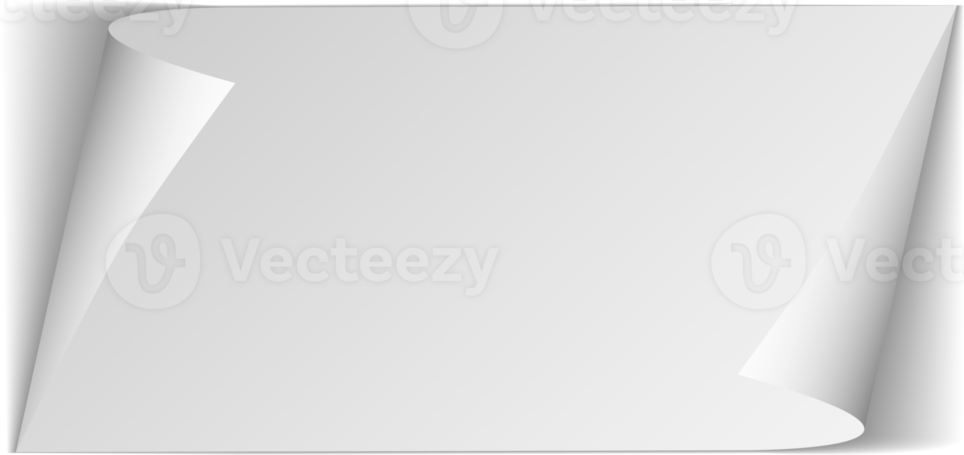 Realistic paper sheet with folded corner. Paper sheet A4 with shadows on transparent background. PNG. png
