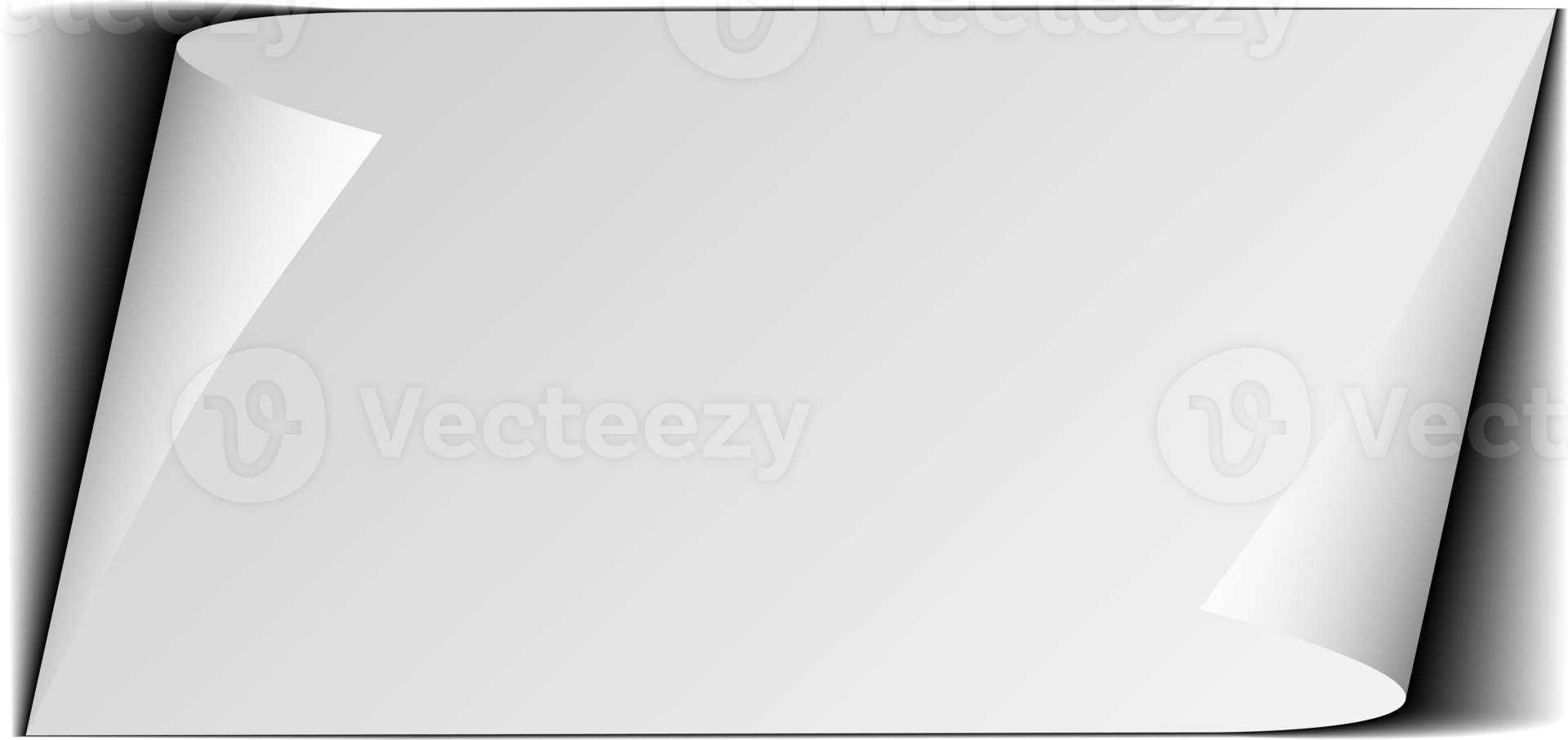 Realistic paper sheet with folded corner. Paper sheet A4 with shadows on transparent background. PNG. png