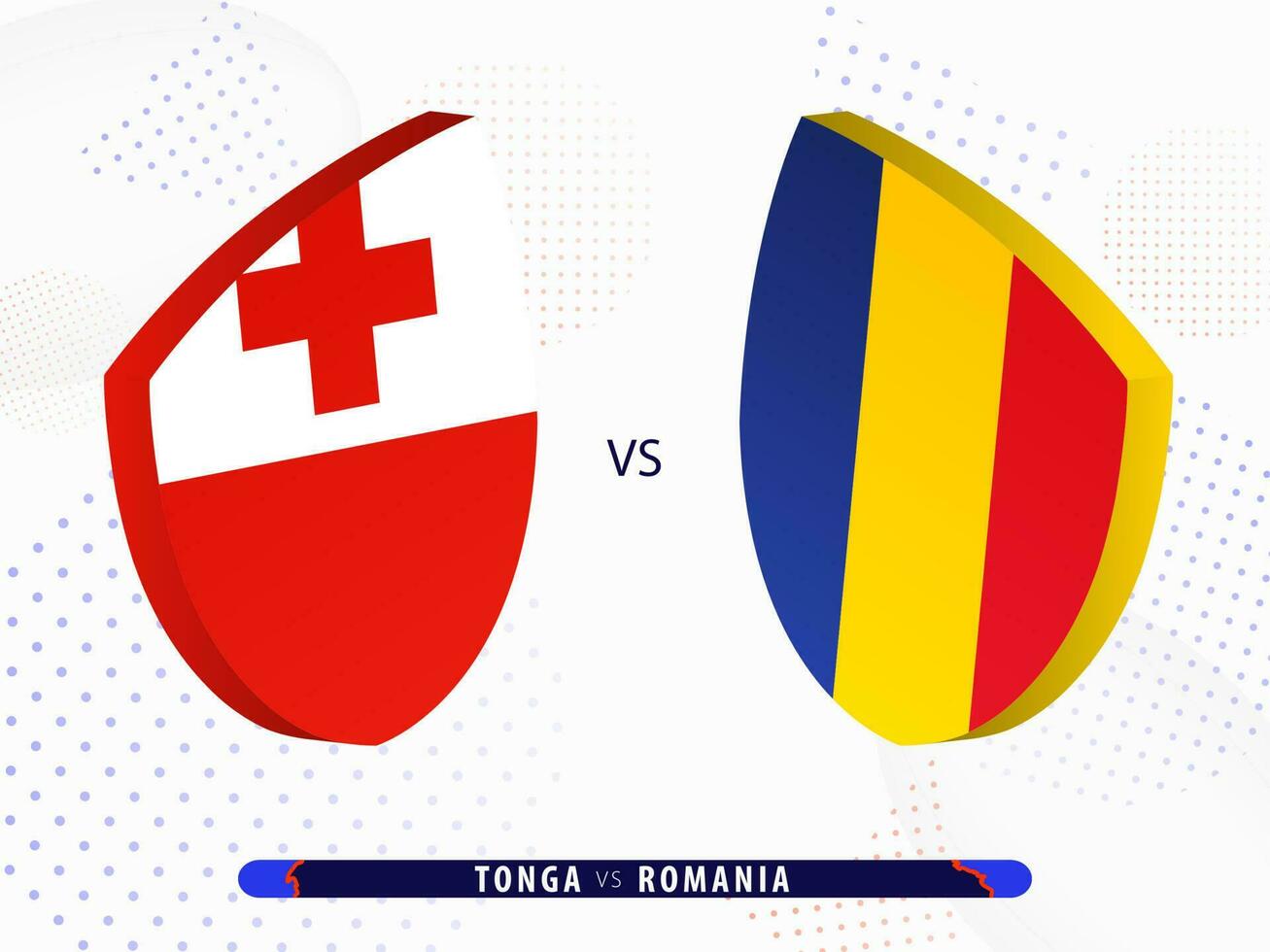 Tonga vs Romania rugby match, international rugby competition 2023. vector