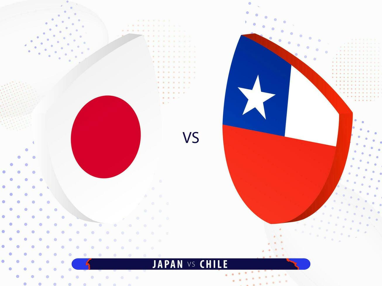 Japan vs Chile rugby match, international rugby competition 2023. vector