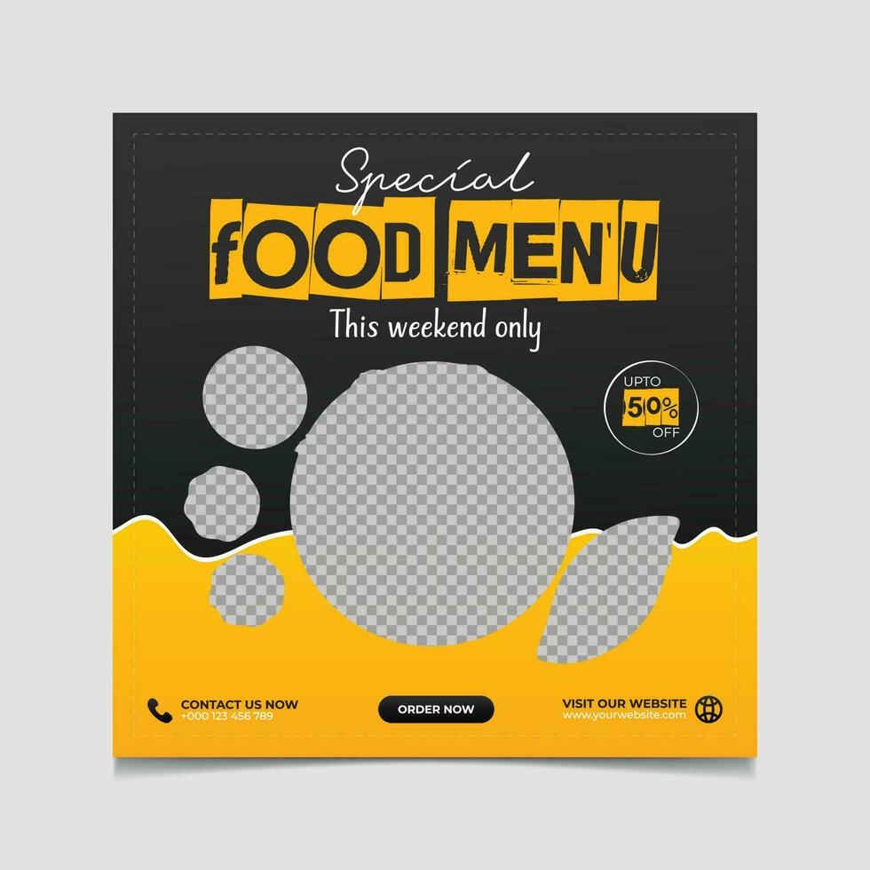 Special Food Menu social media post vector template