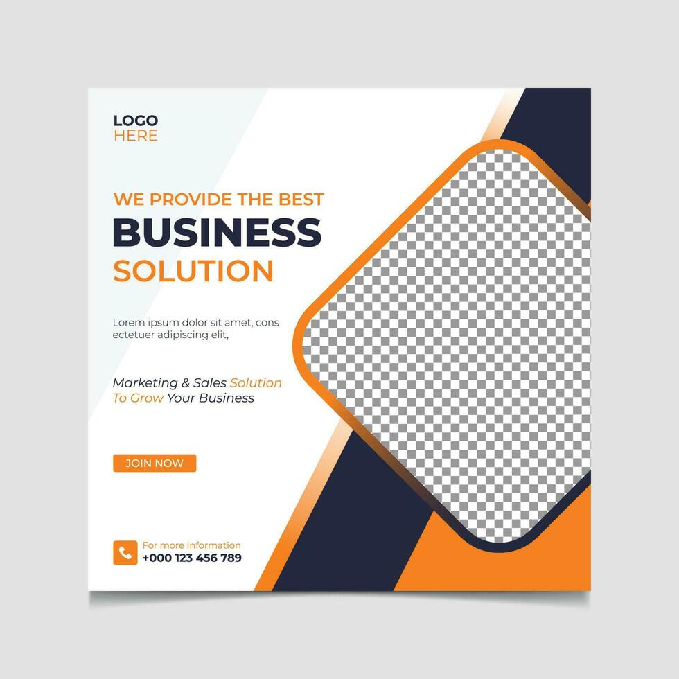 Digital marketing agency and business solution social media post vector template Design.