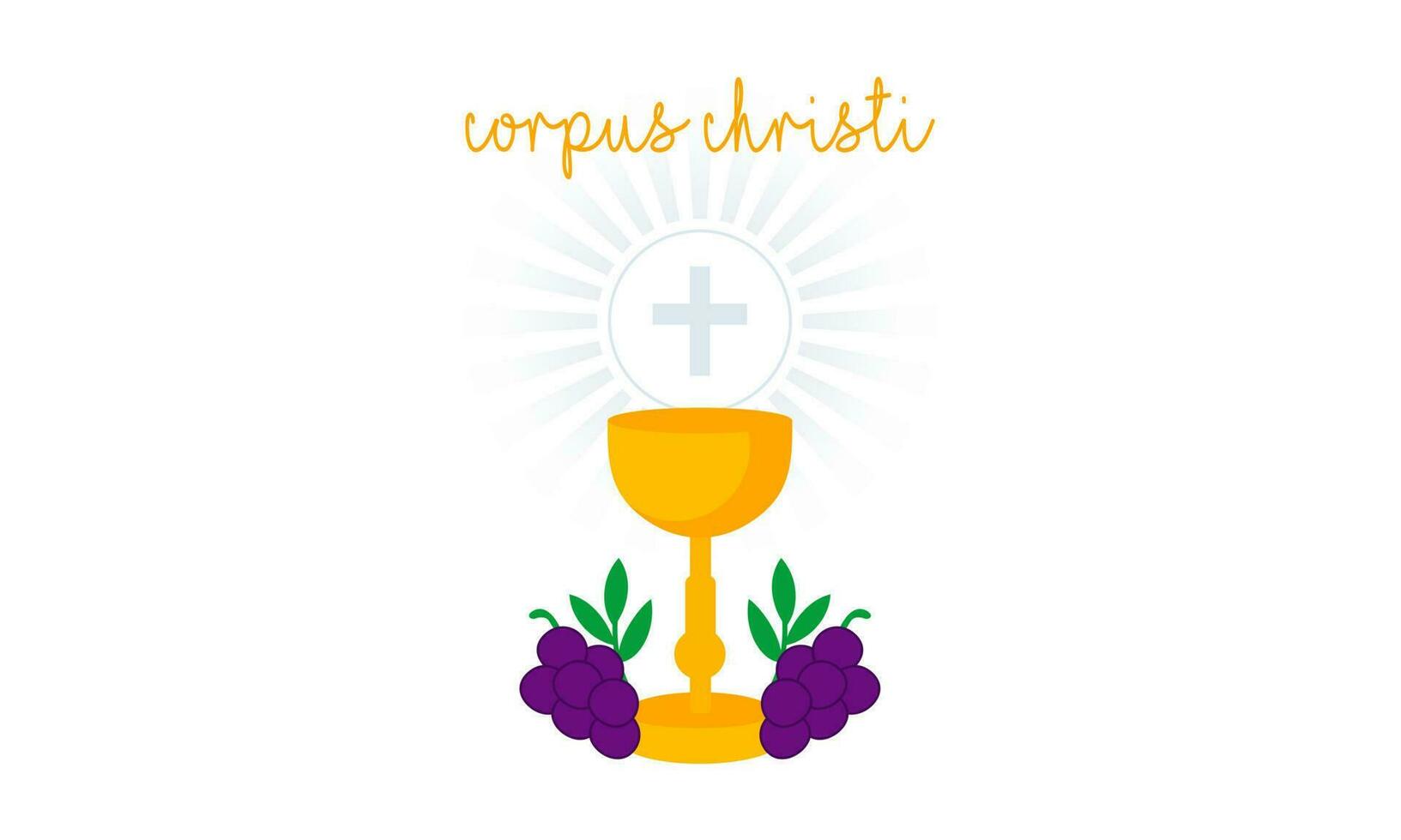 Corpus christi catholic religious holiday vector