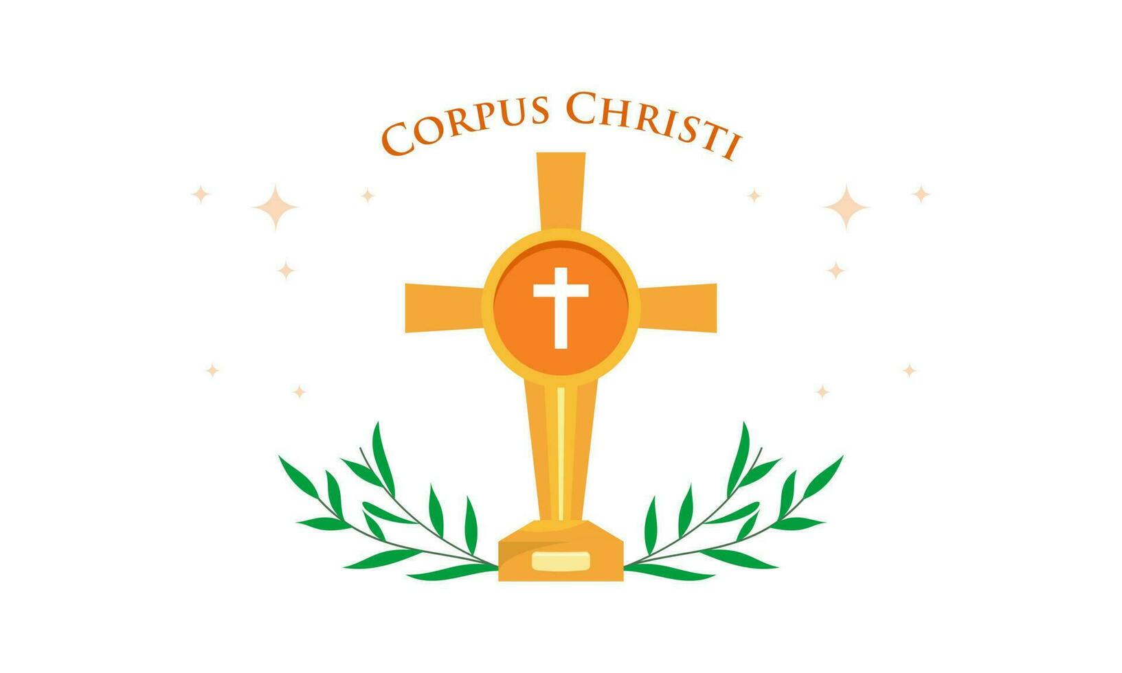 Corpus christi catholic religious holiday vector