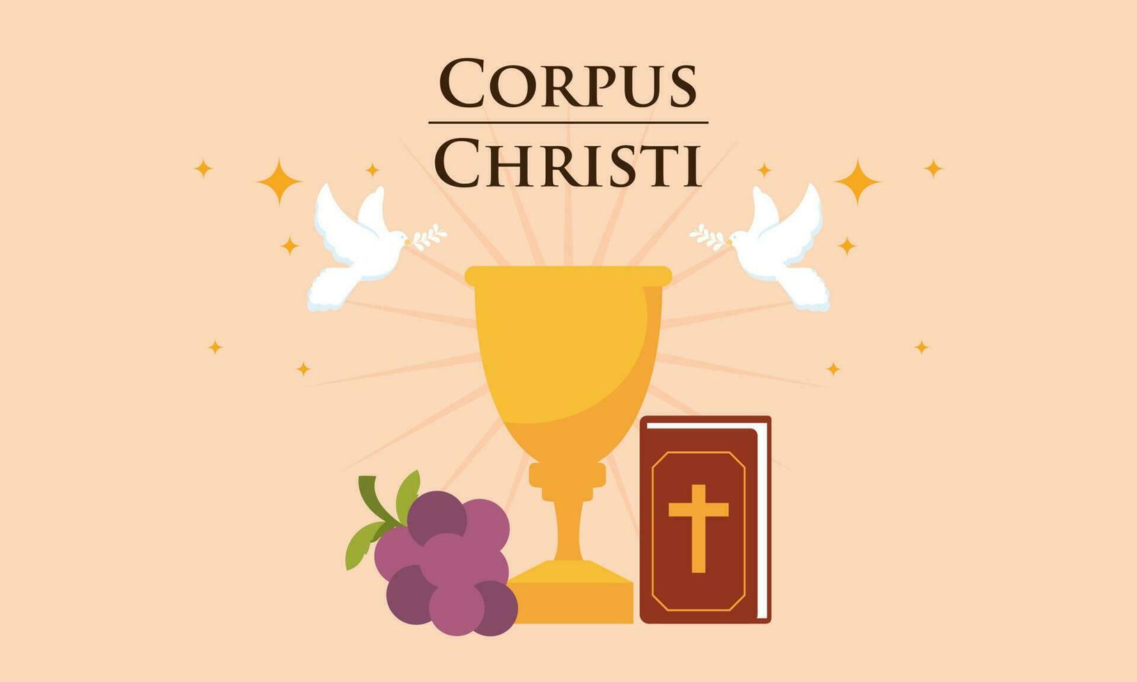 Corpus christi catholic religious holiday vector