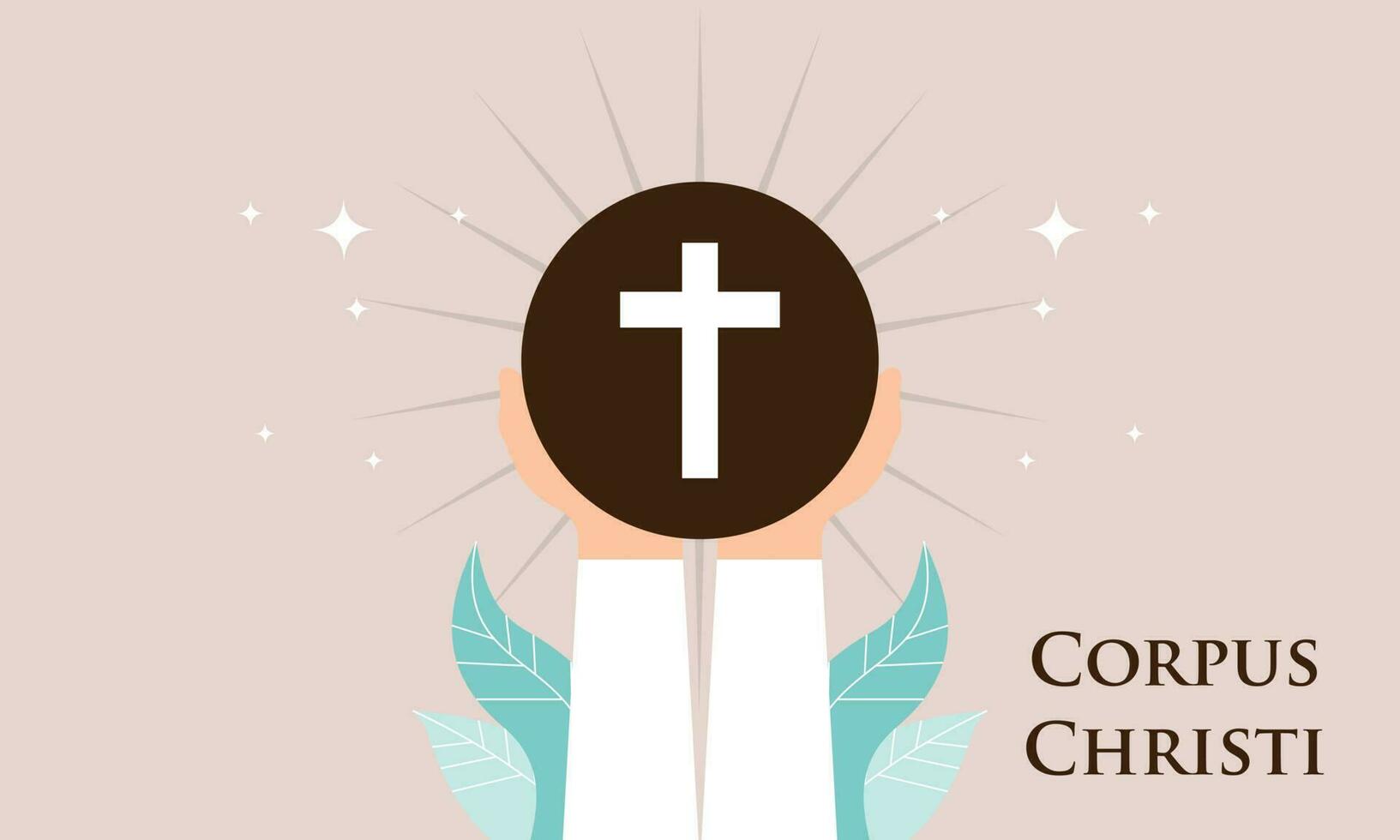 Corpus christi catholic religious holiday vector