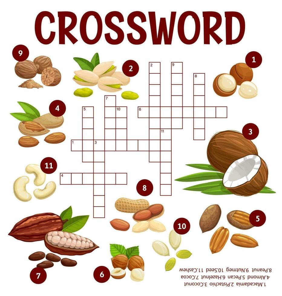 Cartoon nuts and beans crossword worksheet game 23530845 Vector Art at Cartoon nuts and beans crossword worksheet game 23530845 Vector Art at