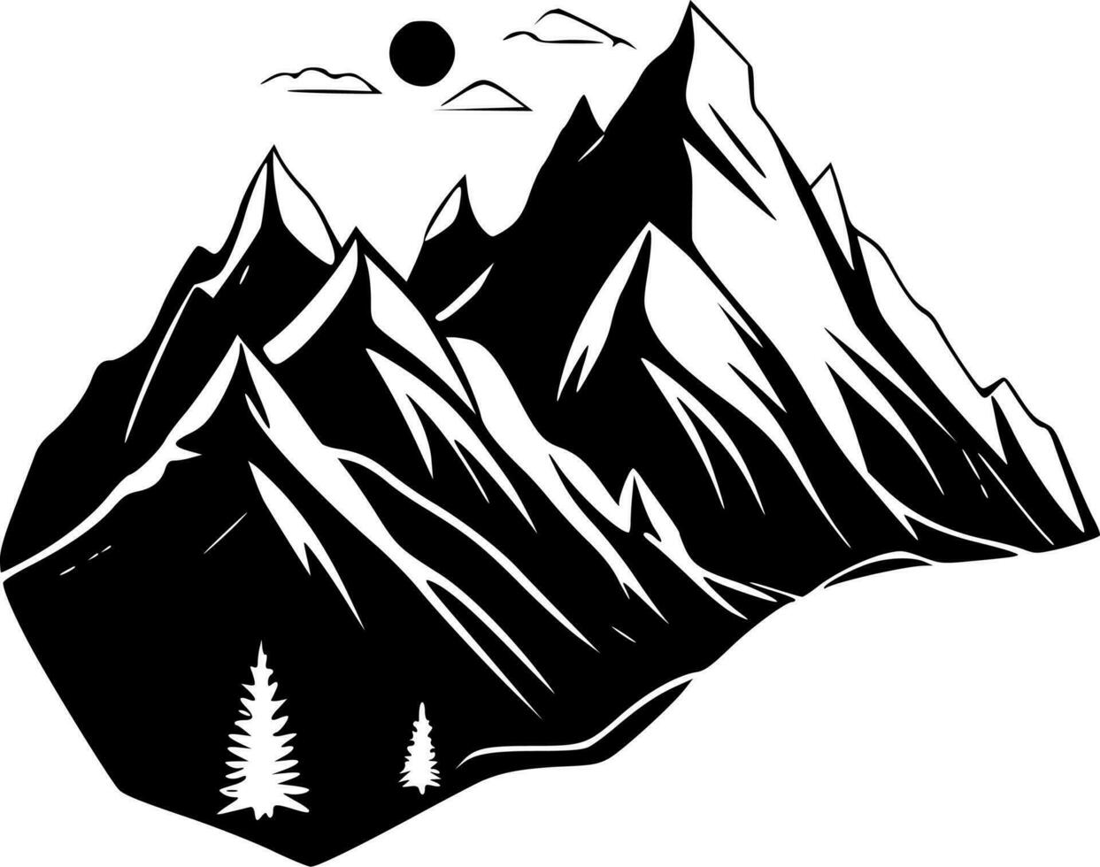 Mountains - Minimalist and Flat Logo - Vector illustration