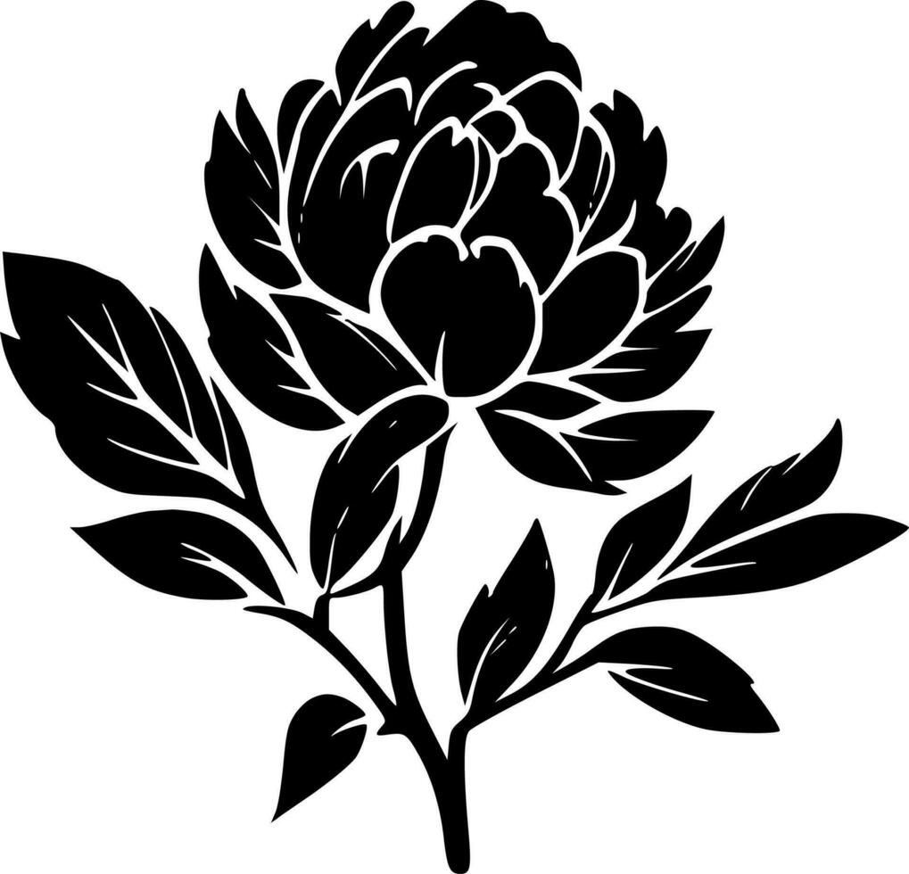 Peony - High Quality Vector Logo - Vector illustration ideal for T-shirt graphic