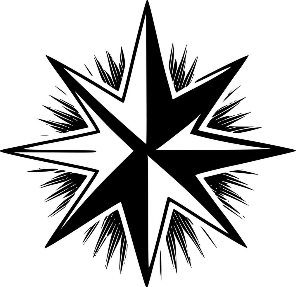 estrella - minimalista y plano logo - vector ilustración