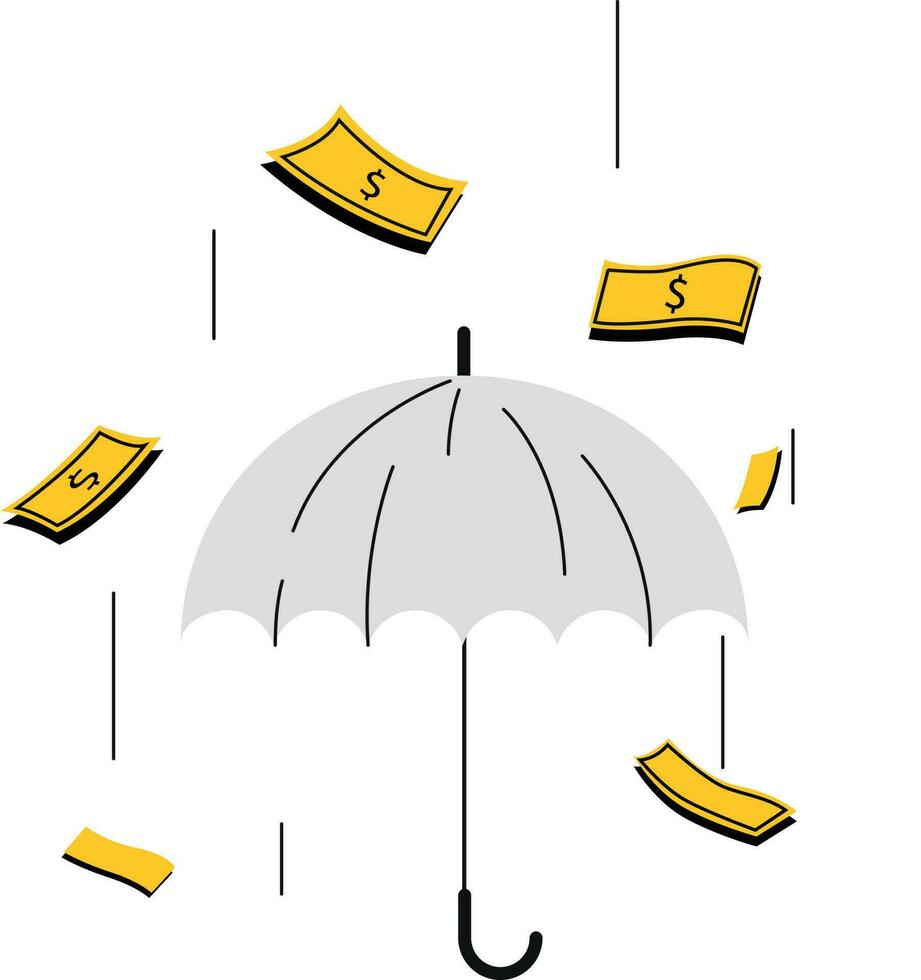 Money rain falling vector