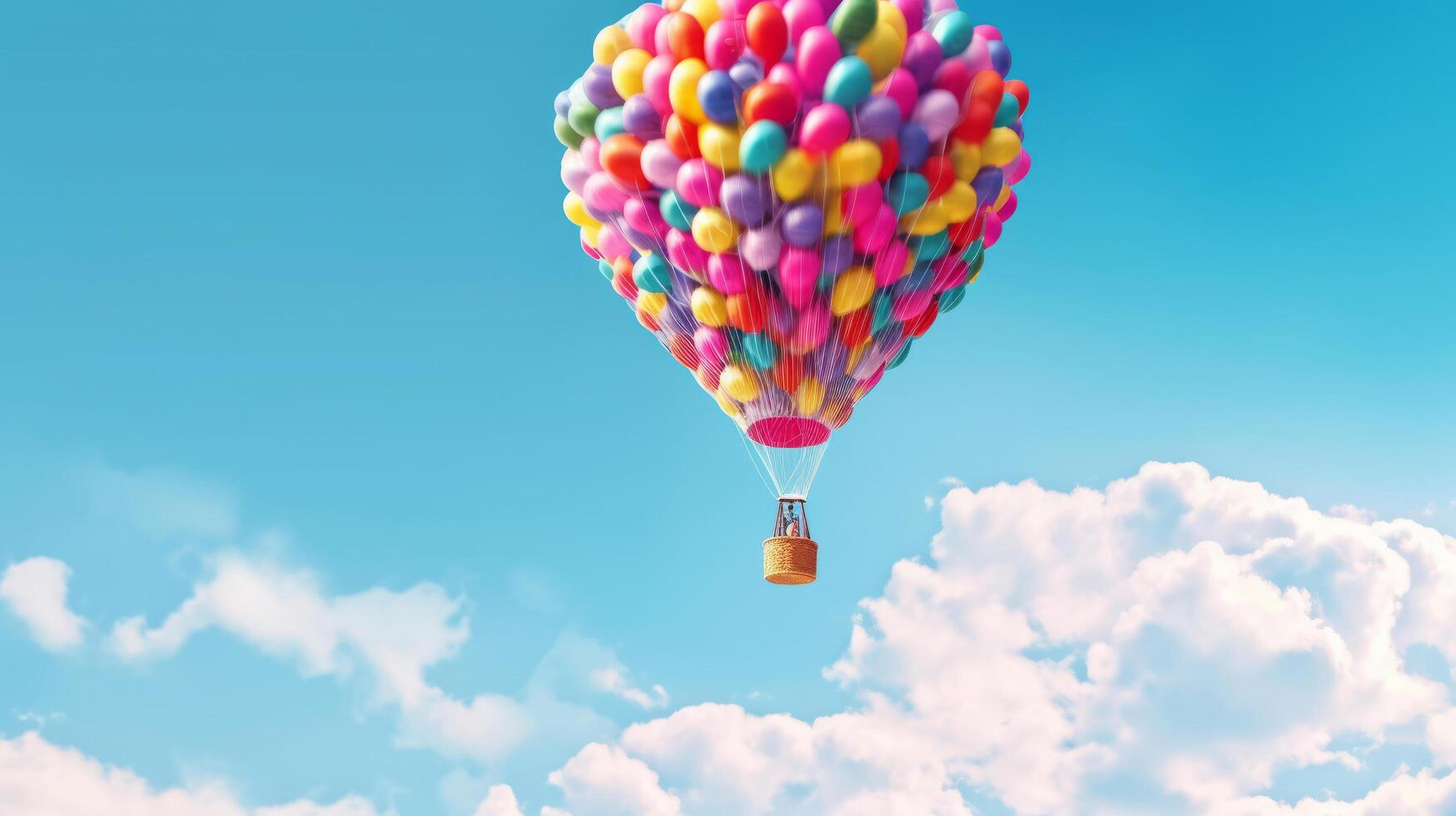 Hot air balloon background. Illustration photo