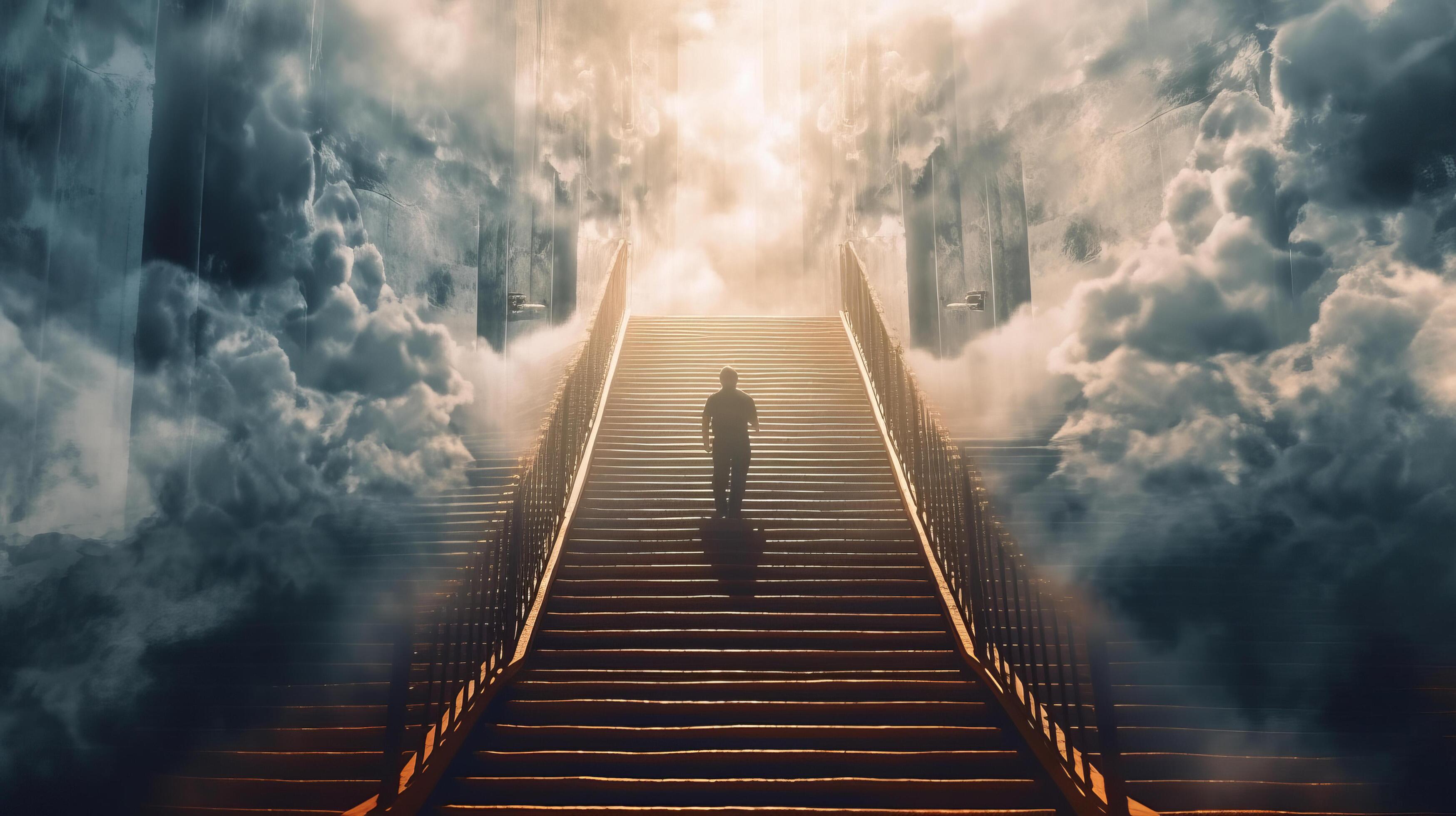 Stairs to heaven. Illustration 23531182 Stock Photo at Vecteezy