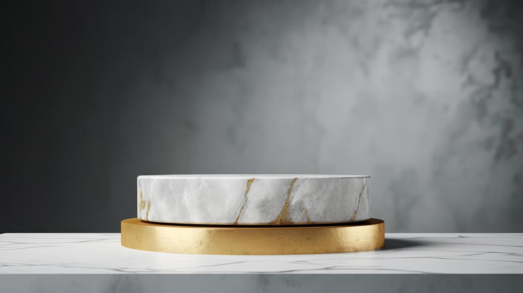 Marble display podium background. Illustration photo