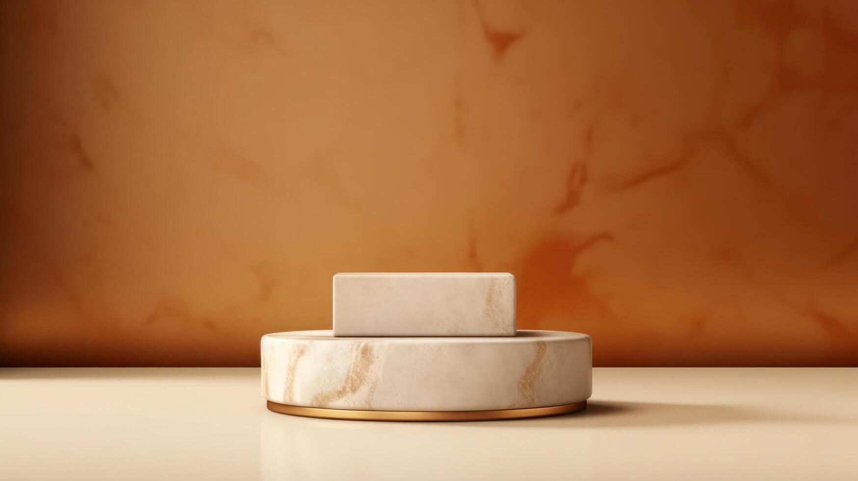 Marble display podium background. Illustration photo