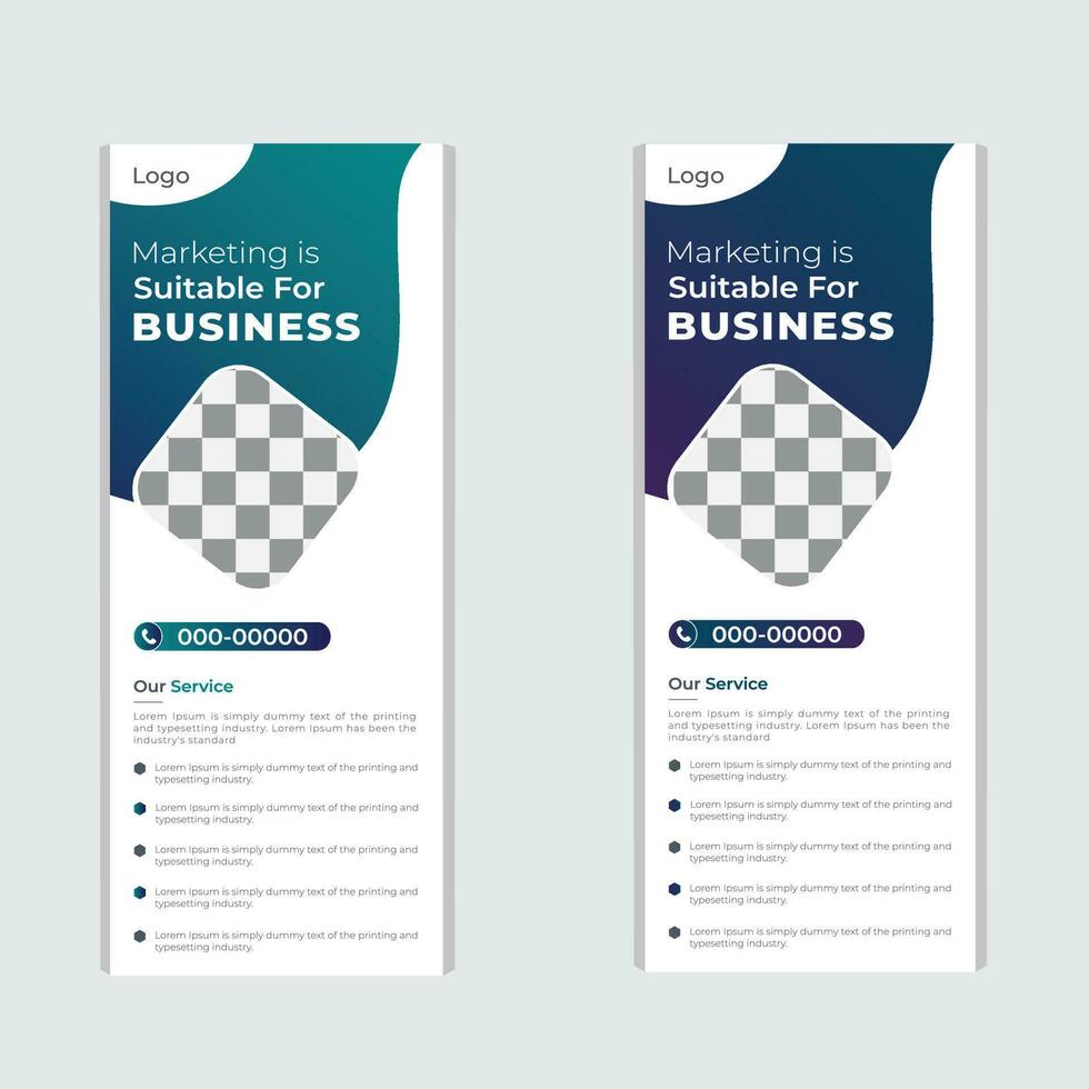 Corporate Business RollUp Banner Design or Stand Up Banner template vector