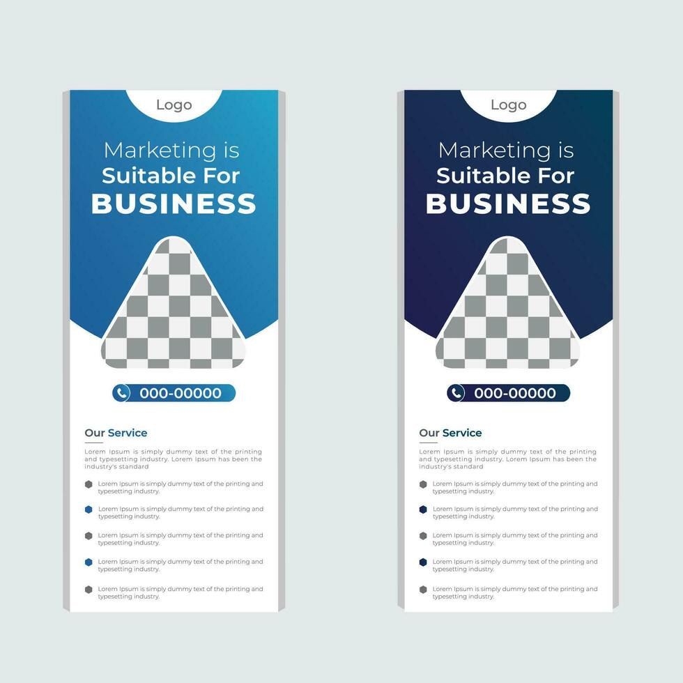 Corporate business modern roll up stand banner design with vector creative x stand template