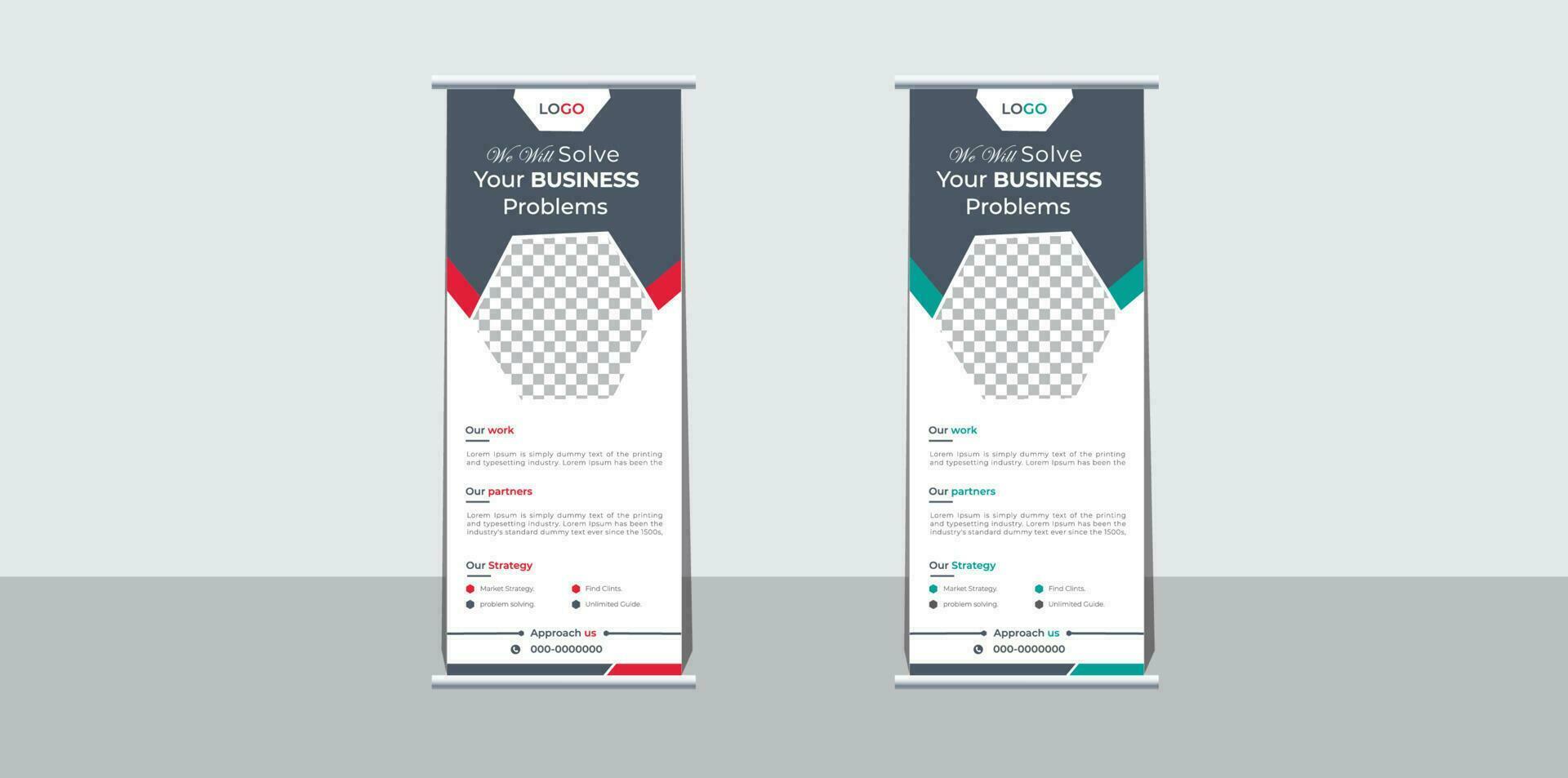 Business Roll Up. Standee Design. Banner Template vector