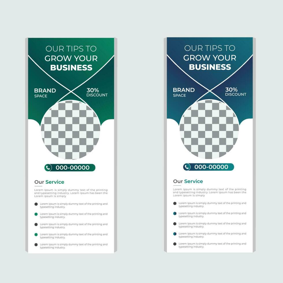 Corporate Business RollUp Banner Design or Stand Up Banner template design vector