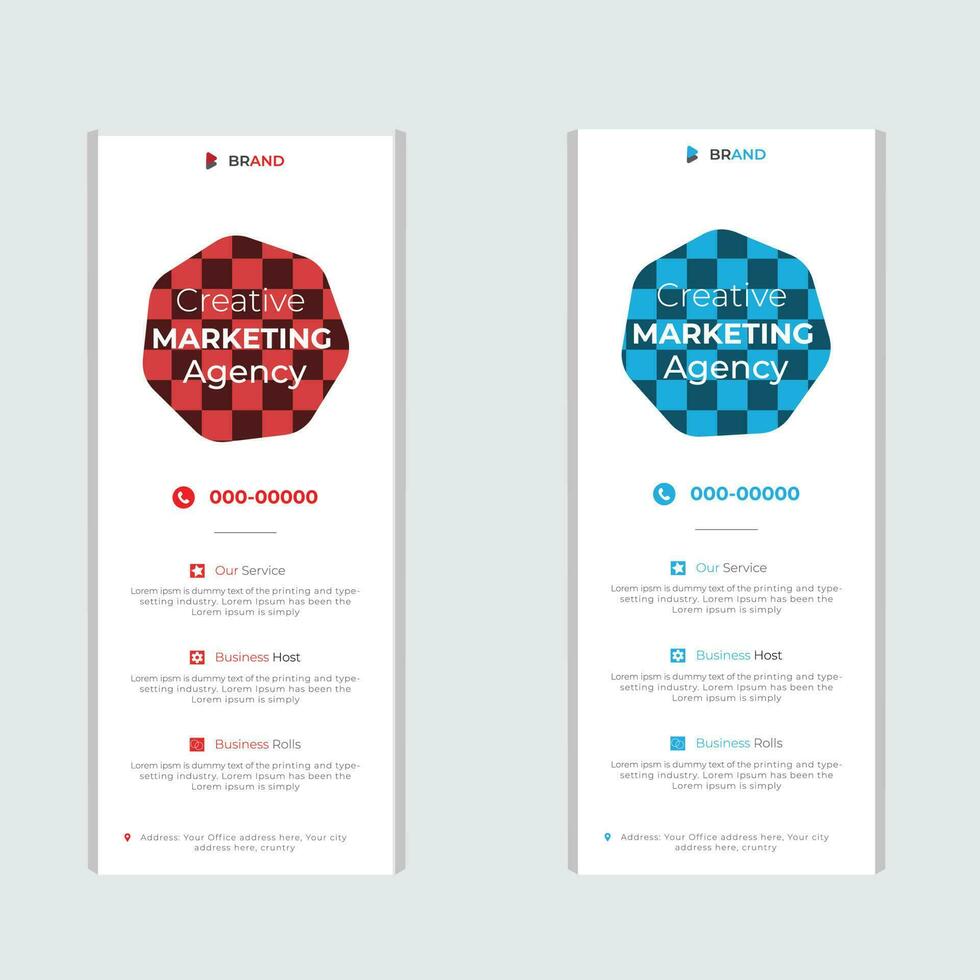 Clean roll up banner design vector