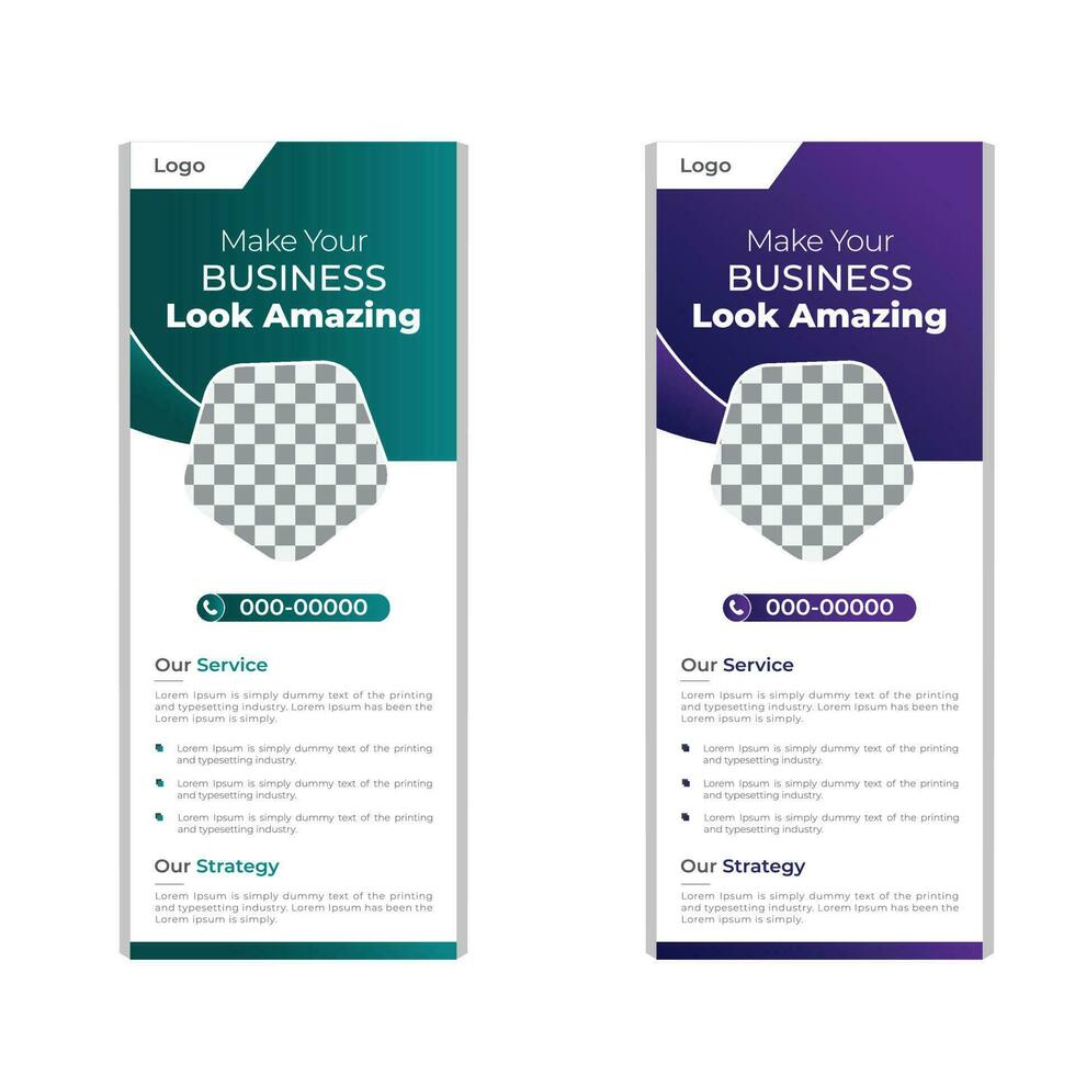 Creative corporate and business roll up banner design template vector