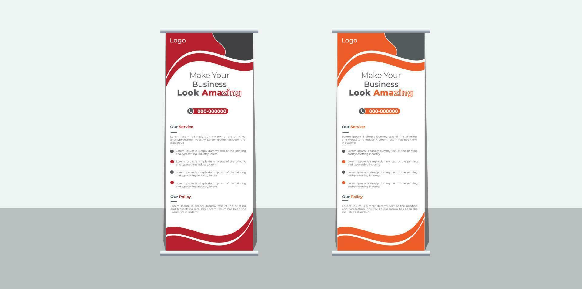 Rollup banner design for your business vector