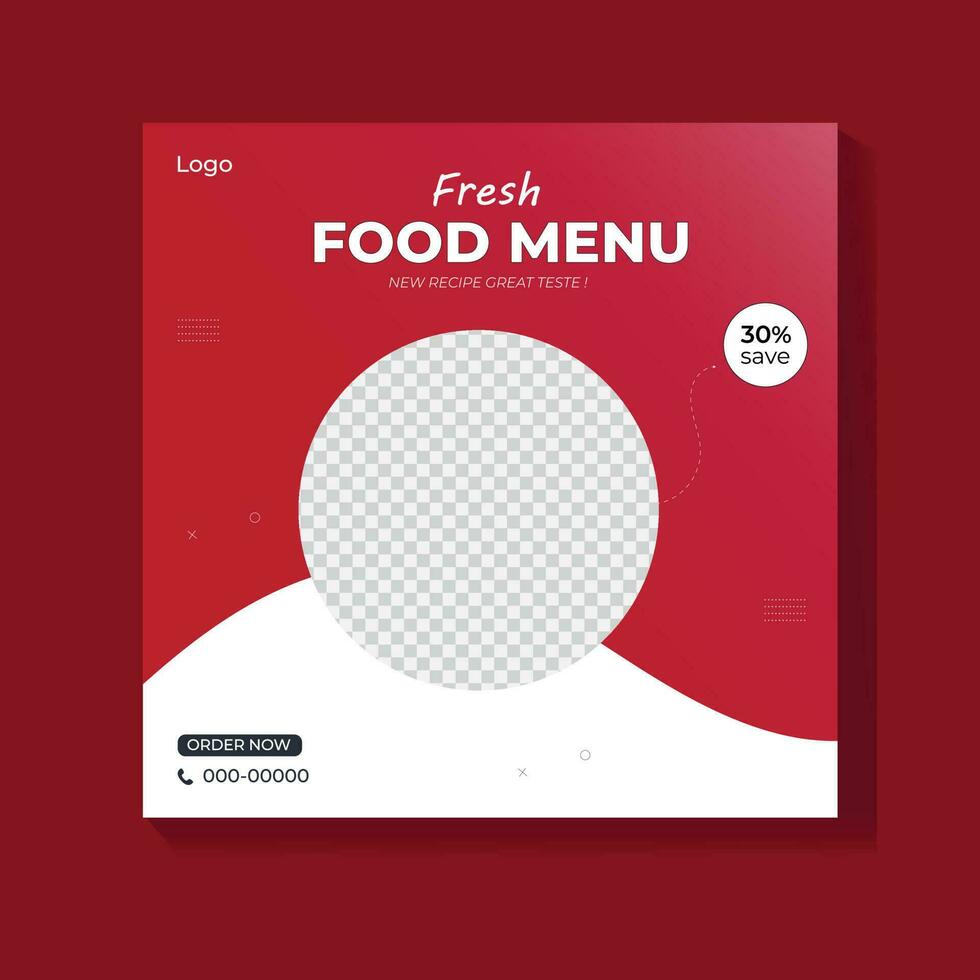 Super delicious food menu social media posts design vector