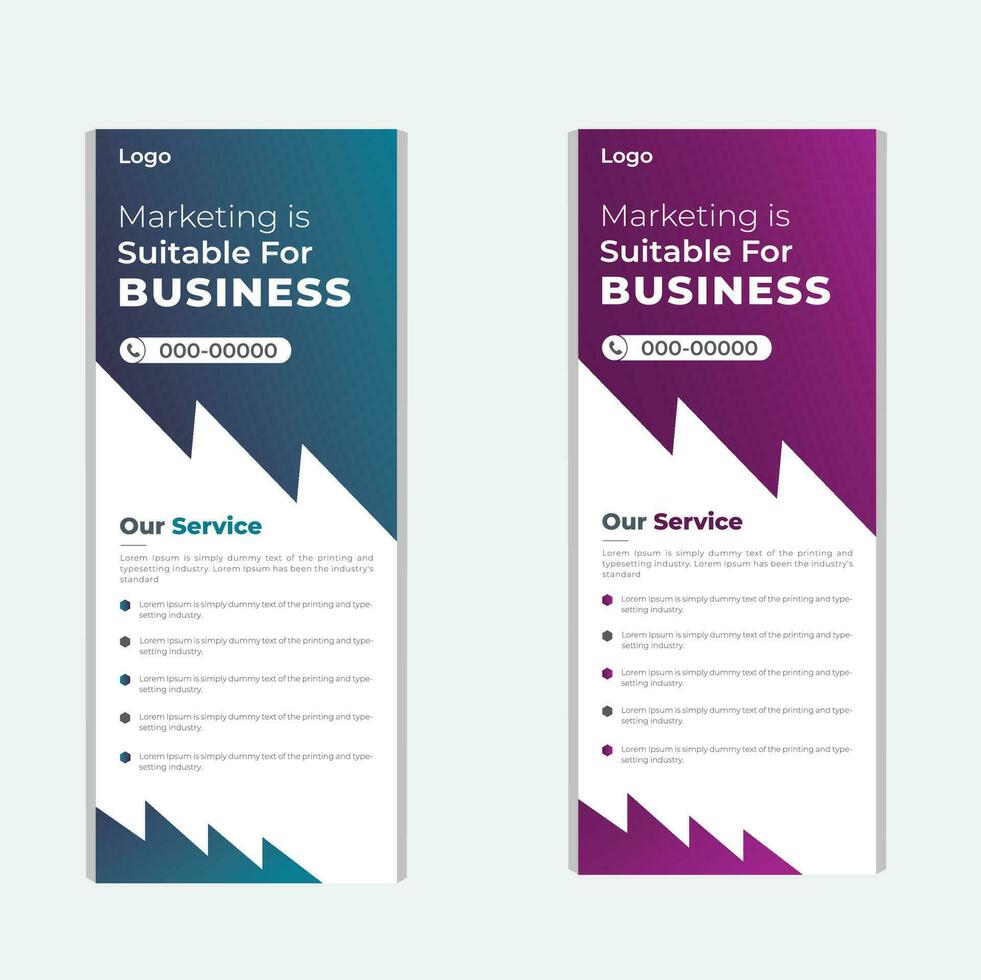 Print Business marketing service agency roll up banner or pull up banner design or X banner vector