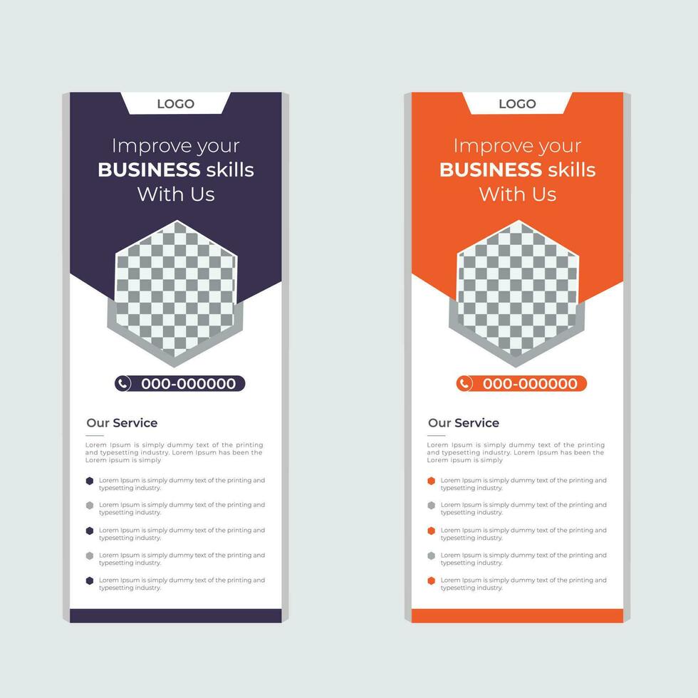 Corporate Business RollUp Banner Design or Stand Up Banner template vector