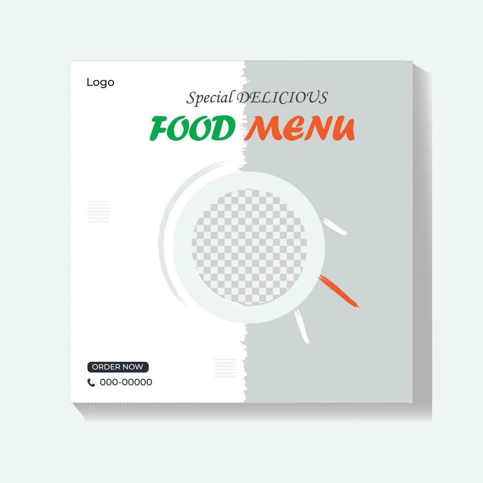 editable comida menú restaurante negocio márketing social medios de comunicación enviar y digital márketing promoción anuncios ventas y descuento web bandera vector modelo diseño