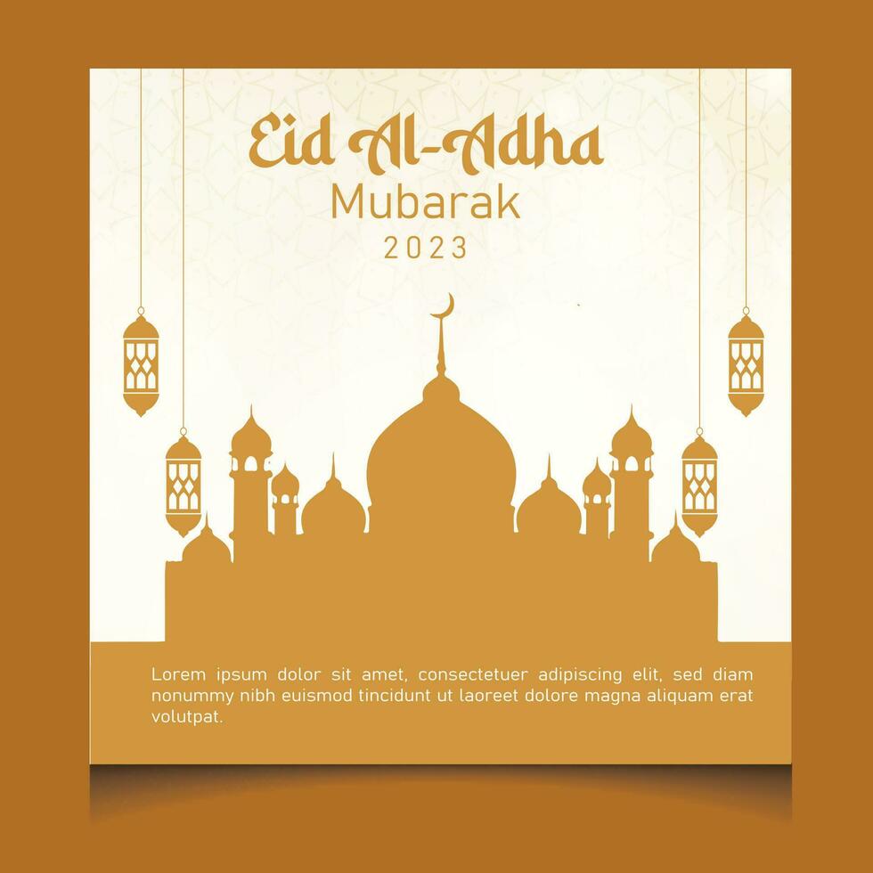 Eid Al Adha 2023 Mubarak Social Media Template vector