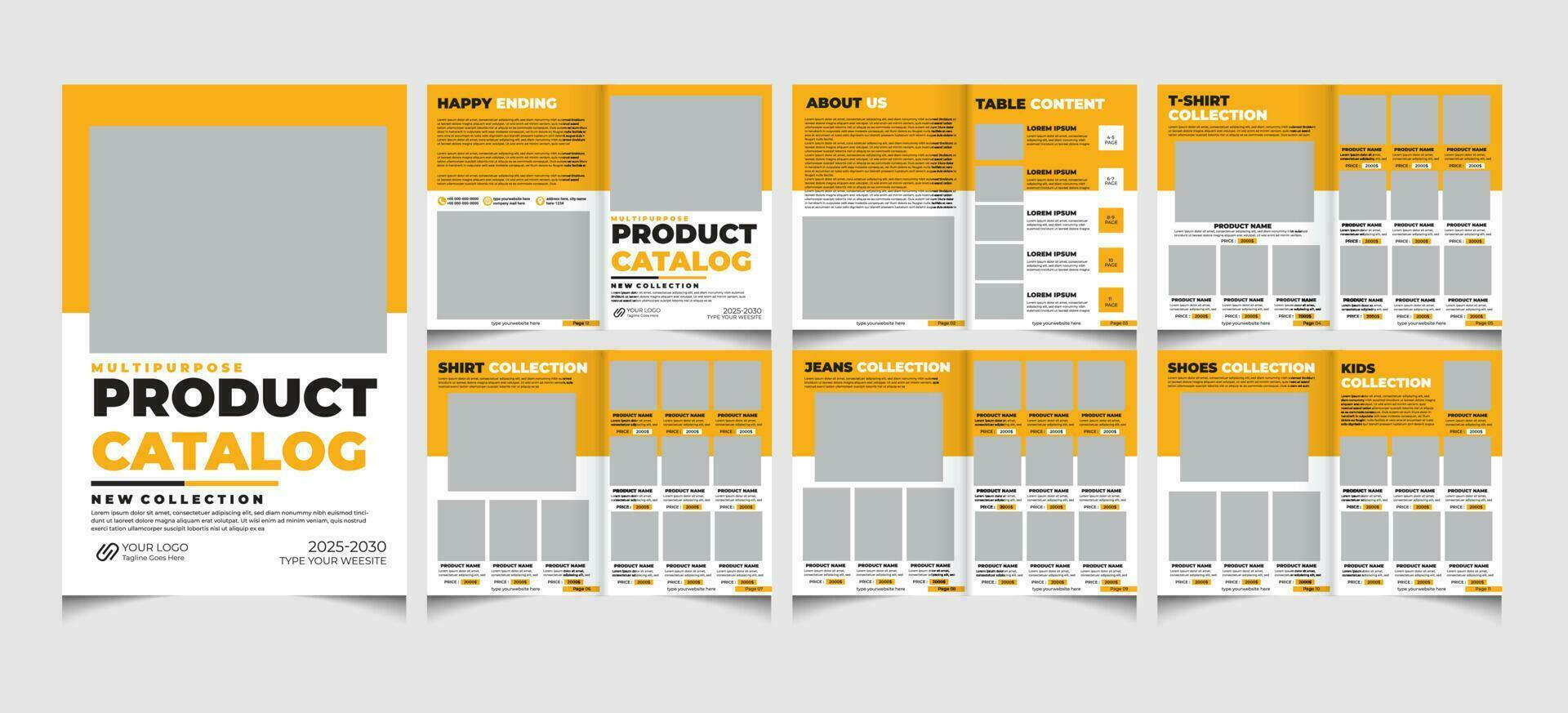 Product catalogue and catalog template. catalogue design. vector