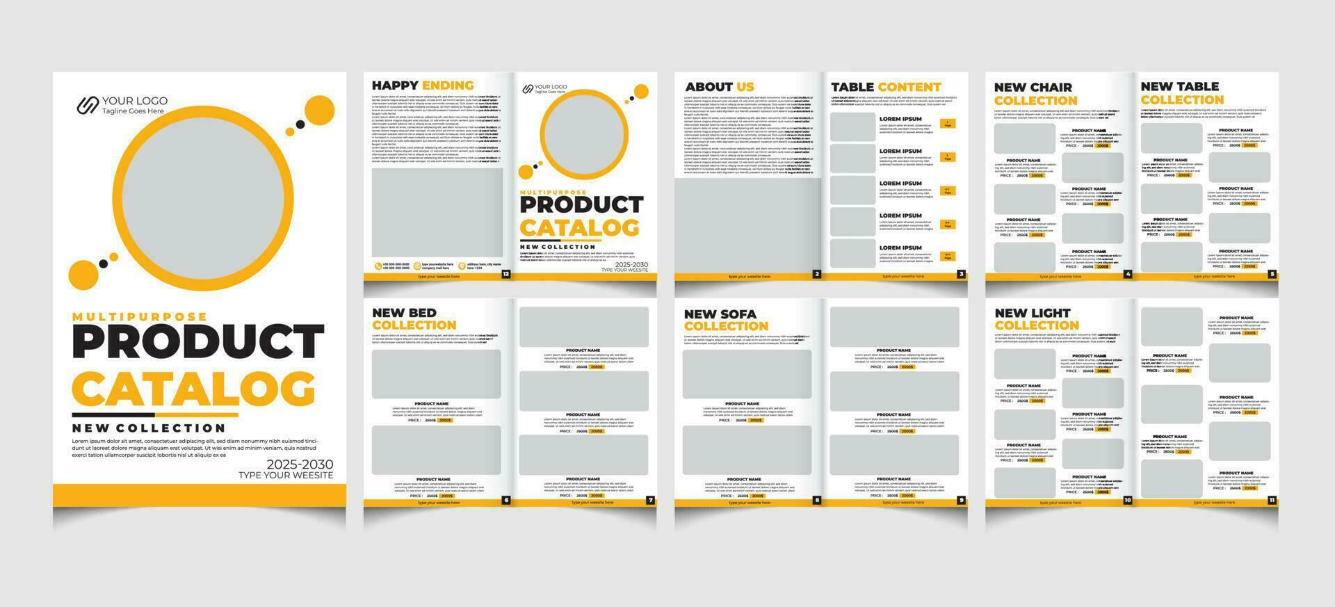 Product catalogue and catalog template. catalogue design. vector