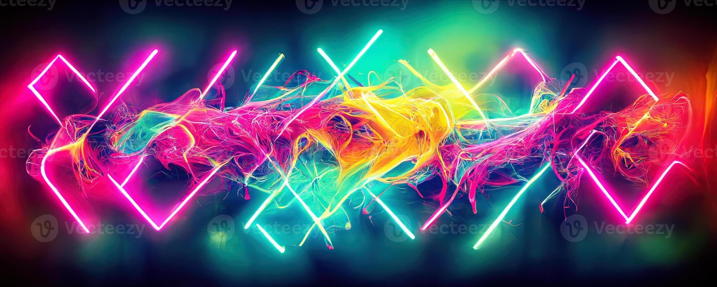 illustration of gaming background abstract, cyberpunk style of gamer  wallpaper, neon glow light of sci-fi. Glowing iridescent neon lights for  both light and dark backgrounds. Generative AI 23486370 Stock Photo at  Vecteezy