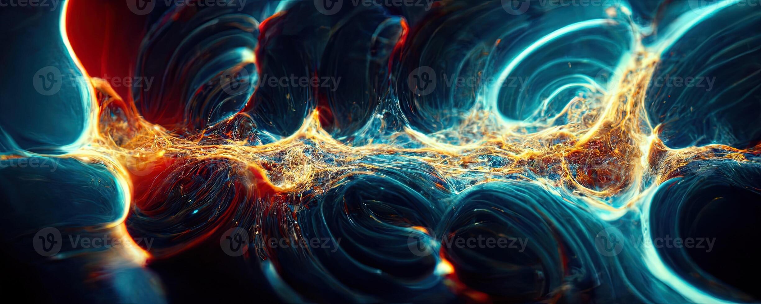 Illusion or dream, innovation or exploration, technology or sci fi. Physics quantum fluctuations 8k octane rendered ultra realistic. Digital art banner for game or movie. photo