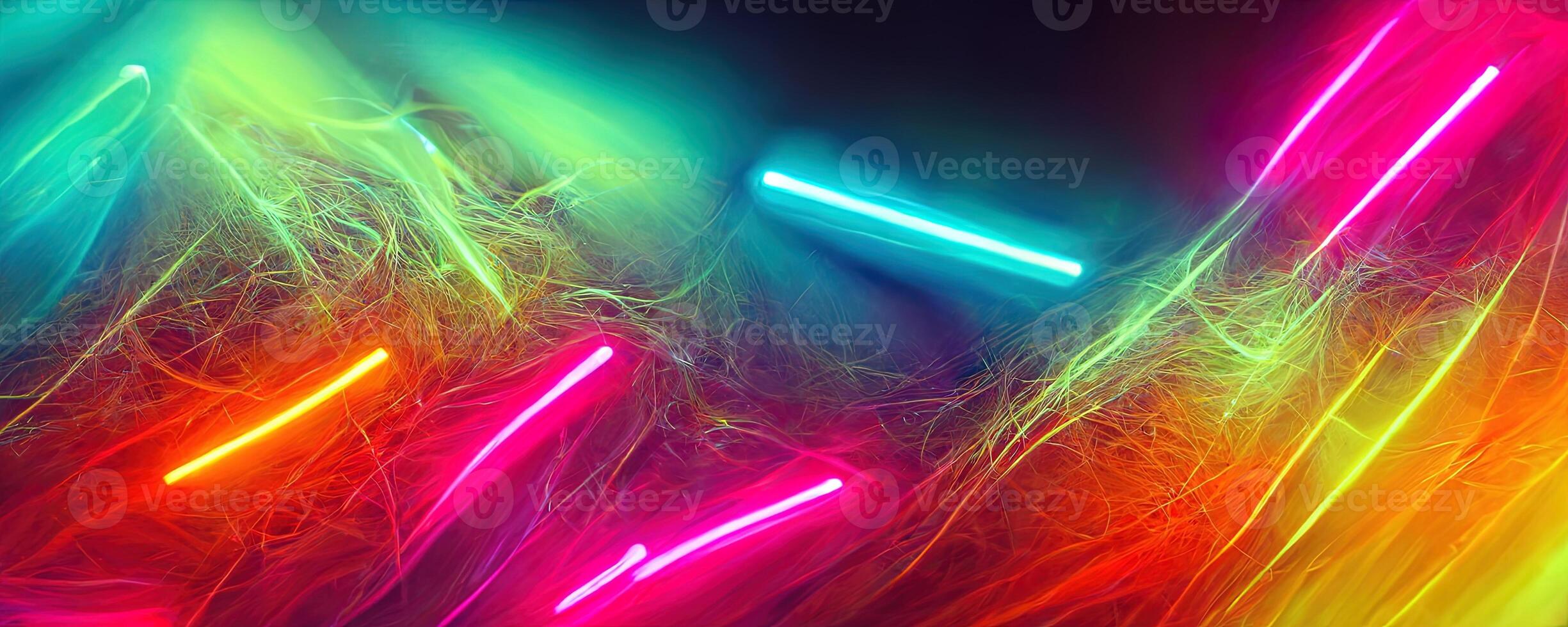 illustration of gaming background abstract, cyberpunk style of gamer wallpaper, neon glow light of sci-fi. Glowing iridescent neon lights for both light and dark backgrounds. photo