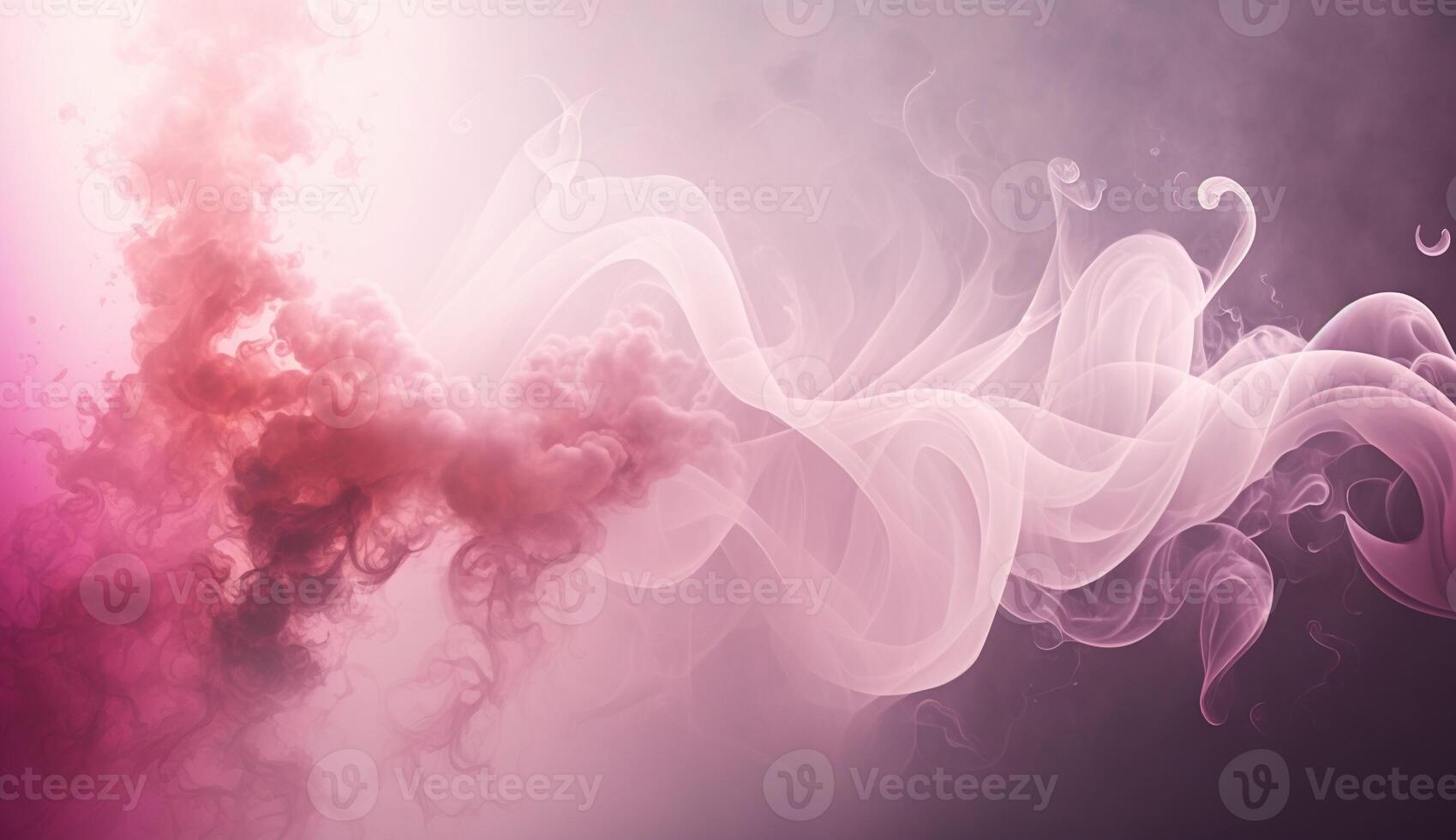 , Flowing light pink, viva magenta smoke with splashes. Soft fluid banner, spring female mood, 3D effect, modern macro realistic abstract background illustration, ink in water effect. photo
